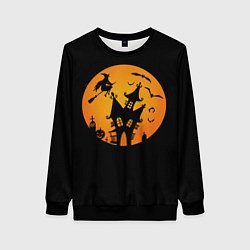 Свитшот женский Сказочная ночь на Хэллоуин, цвет: 3D-черный
