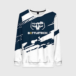 Свитшот женский Battletech Краска, цвет: 3D-белый