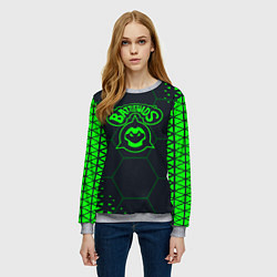 Свитшот женский Battletoads Абстракция соты, цвет: 3D-меланж — фото 2