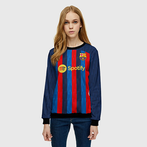 Женский свитшот Фати Барселона форма 20222023 / 3D-Черный – фото 3
