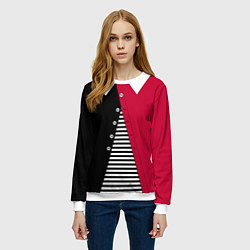 Свитшот женский Праздничный новогодний карнавальный костюм Буратин, цвет: 3D-белый — фото 2