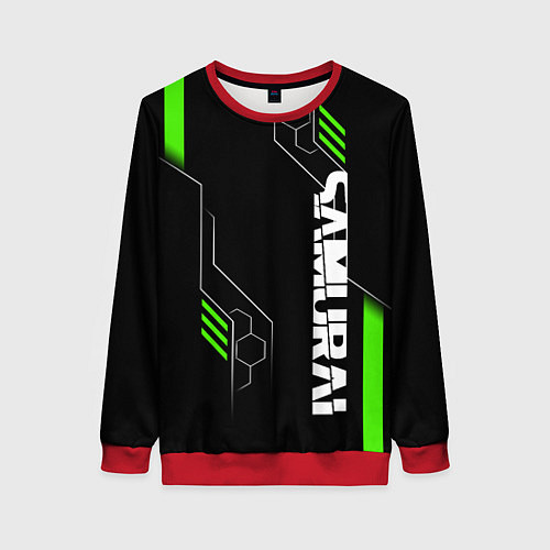 Женский свитшот Samurai - Зеленые технологии / 3D-Красный – фото 1