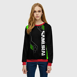 Свитшот женский Samurai - Зеленые технологии, цвет: 3D-красный — фото 2
