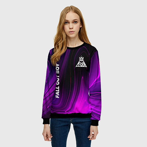 Женский свитшот Fall Out Boy violet plasma / 3D-Черный – фото 3