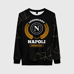 Свитшот женский Лого Napoli и надпись legendary football club на т, цвет: 3D-черный