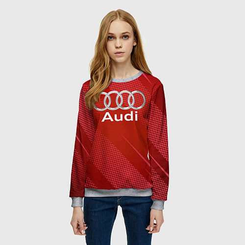 Женский свитшот Audi abstraction / 3D-Меланж – фото 3