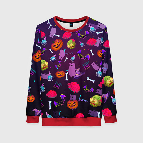Женский свитшот Это Хэллоуин / 3D-Красный – фото 1