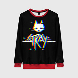 Свитшот женский Stray glitch logo, цвет: 3D-красный