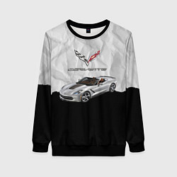 Свитшот женский Chevrolet Corvette - motorsport, цвет: 3D-черный