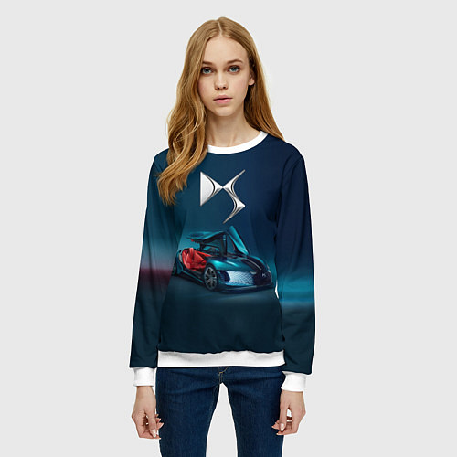 Женский свитшот Citroen DS Spirit Concept / 3D-Белый – фото 3