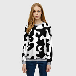 Свитшот женский Камуфляж Cowskin крупный, цвет: 3D-меланж — фото 2