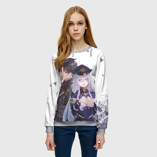 Женский свитшот Синъэй и Владилена - 86 / 3D-Меланж – фото 3