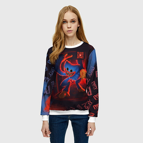 Женский свитшот Хаги Ваги AR / 3D-Белый – фото 3