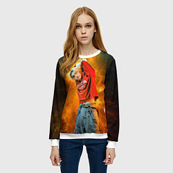 Свитшот женский Hyunjin Stray Kids space, цвет: 3D-белый — фото 2