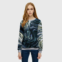 Свитшот женский Aesthetic visual art metal slime, цвет: 3D-меланж — фото 2