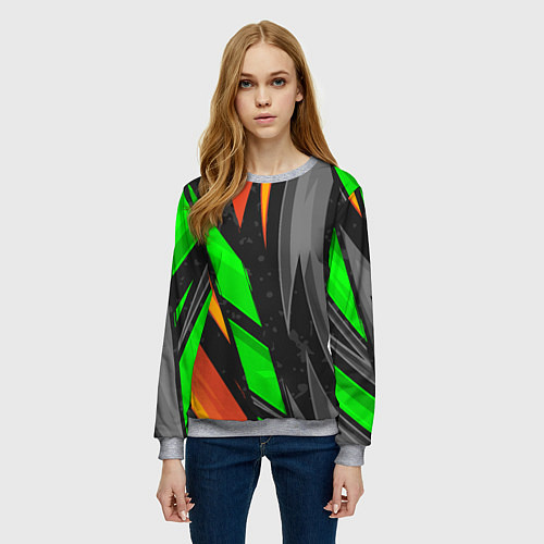 Женский свитшот Абстракция / 3D-Меланж – фото 3