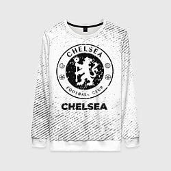 Свитшот женский Chelsea с потертостями на светлом фоне, цвет: 3D-белый