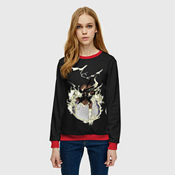 Свитшот женский Йоруичи Шихоин Неко, цвет: 3D-красный — фото 2