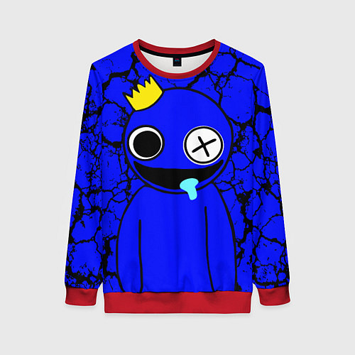 Женский свитшот Радужные друзья персонаж Синий / 3D-Красный – фото 1