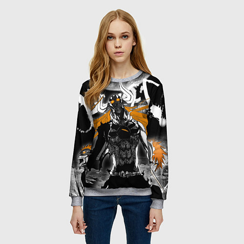 Женский свитшот Облик пустого- Ичиго / 3D-Меланж – фото 3