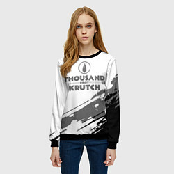 Свитшот женский Thousand Foot Krutch логотип, цвет: 3D-черный — фото 2