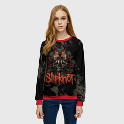 Свитшот женский Slipknot dark satan, цвет: 3D-красный — фото 2