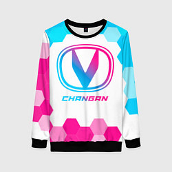 Свитшот женский Changan neon gradient style, цвет: 3D-черный