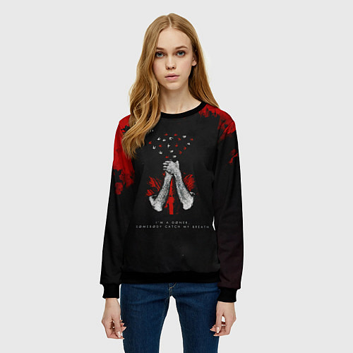 Женский свитшот Goner - Twenty One Pilots / 3D-Черный – фото 3