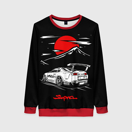 Женский свитшот Тойота супра - JDM Style / 3D-Красный – фото 1