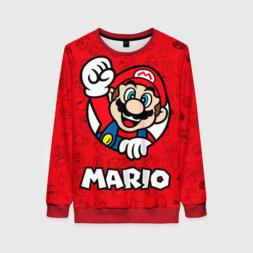 Женский свитшот Луиджи и Марио / 3D-Красный – фото 1
