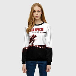 Свитшот женский Агата Кристи - Второй Фронт, цвет: 3D-черный — фото 2