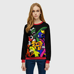 Свитшот женский Персонажи из радужных друзей, цвет: 3D-красный — фото 2