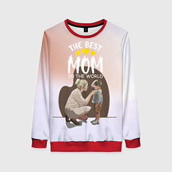 Свитшот женский Best мама, цвет: 3D-красный