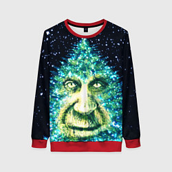 Свитшот женский Мудрое Новогоднее Дерево, цвет: 3D-красный