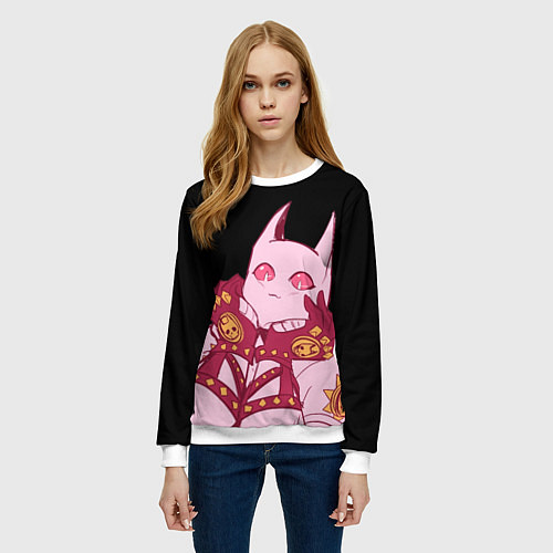 Женский свитшот Милый стенд Killer Queen - Jojo / 3D-Белый – фото 3