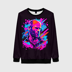 Свитшот женский Jason Statham - pop art, цвет: 3D-черный