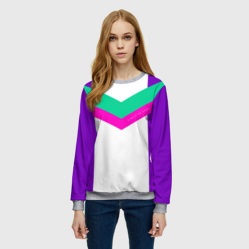 Женский свитшот Always in sports сиреневый / 3D-Меланж – фото 3