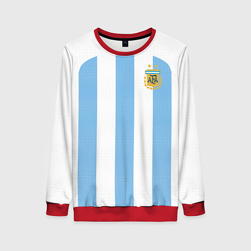 Женский свитшот Сборная Аргентины ЧМ 2022 / 3D-Красный – фото 1