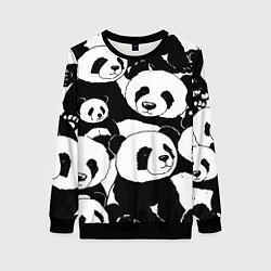 Женский свитшот С пандами паттерн