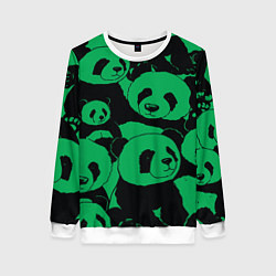 Женский свитшот Panda green pattern