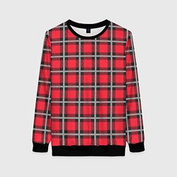 Женский свитшот Красная шотландская клетка