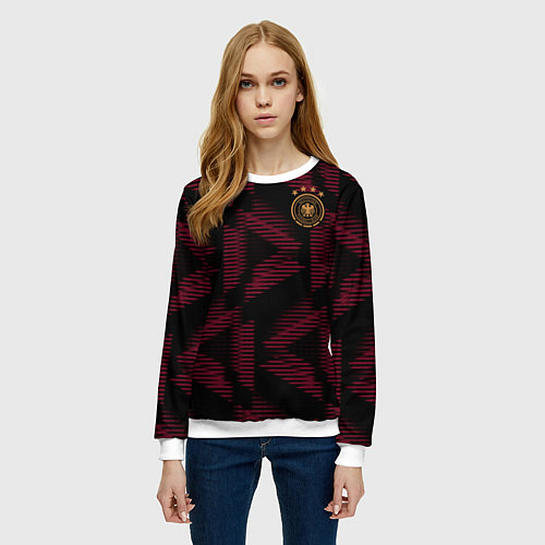 Женский свитшот Сборная Германии ЧМ 2022 выездная / 3D-Белый – фото 3