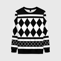 Свитшот женский Узор Кена Рюгуджи, цвет: 3D-черный