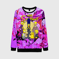 Свитшот женский The flighty Simpsons family, цвет: 3D-черный