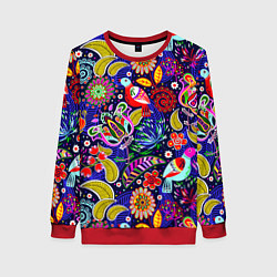 Женский свитшот Multicolored floral patterns