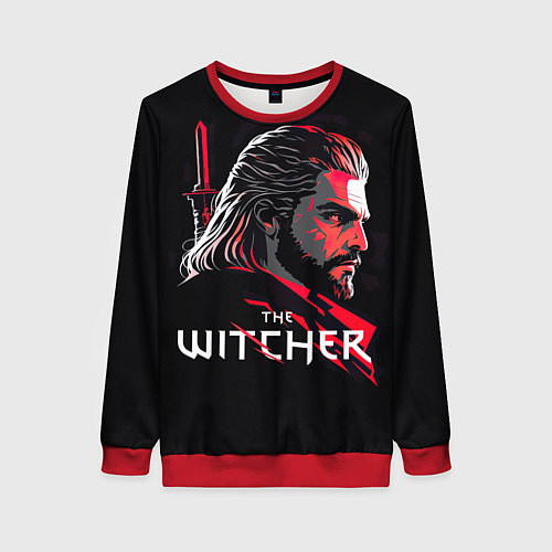 Женский свитшот Witcher art / 3D-Красный – фото 1