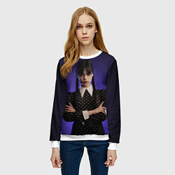Свитшот женский Уэнздей, цвет: 3D-белый — фото 2