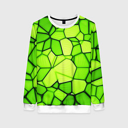 Женский свитшот Неоновые салатовые осколки
