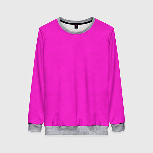 Женский свитшот Розовый фуксиевый текстурированный / 3D-Меланж – фото 1