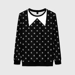 Свитшот женский Уэнздей Аддамс: униформа, цвет: 3D-черный
